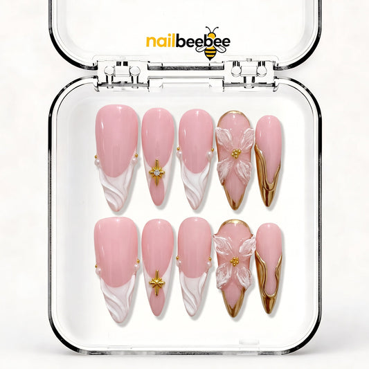 NB-S56 Handmade Medium Stiletto Acrylic for Date Night,Travel