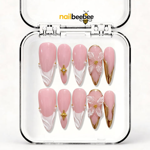 NB-S56 Handmade Medium Stiletto Acrylic for Date Night,Travel