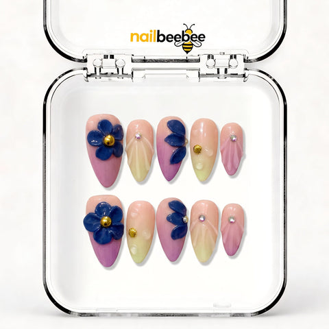 NB-X7 Handmade Short Almond Acrylic for Date Night,Travel