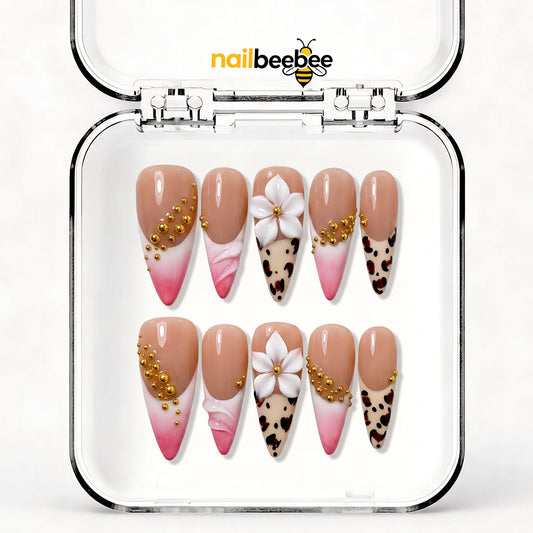 NB-S13 Handmade Medium Stiletto Acrylic for Date Night,Travel