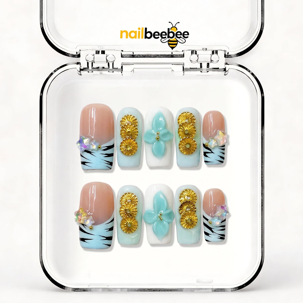 NB-Z45 Handmade Short Square Acrylic for Date Night,Travel