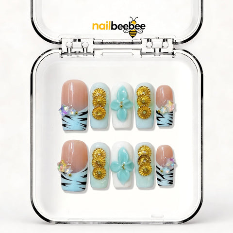 NB-Z45 Handmade Short Square Acrylic for Date Night,Travel