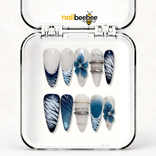 NB-S6 Handmade Medium Stiletto Acrylic for Date Night,Travel