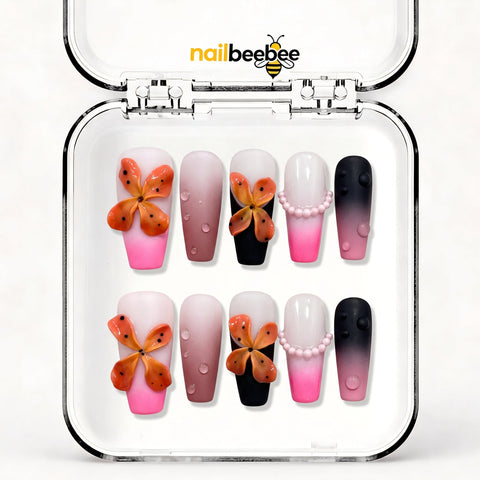 NB-Z64 Handmade Short Square Acrylic for Date Night,Travel