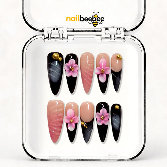 NB-S46 Handmade Medium Stiletto Acrylic for Date Night,Travel