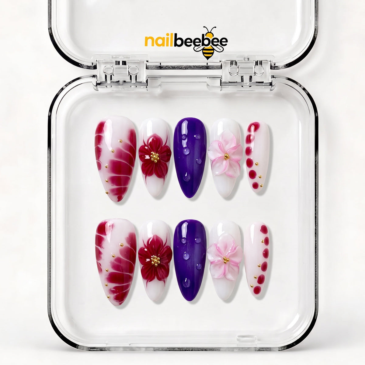 NB-X43 Handmade Short Almond Acrylic for Date Night,Travel