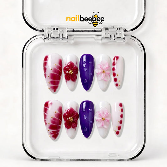 NB-X43 Handmade Short Almond Acrylic for Date Night,Travel