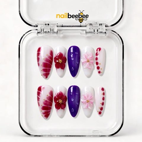 NB-X43 Handmade Short Almond Acrylic for Date Night,Travel