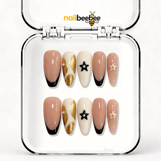 NB-X86 Handmade Short Almond Acrylic for Date Night,Travel
