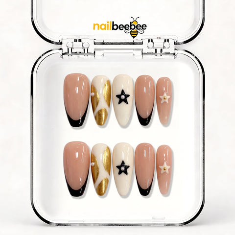 NB-X86 Handmade Short Almond Acrylic for Date Night,Travel