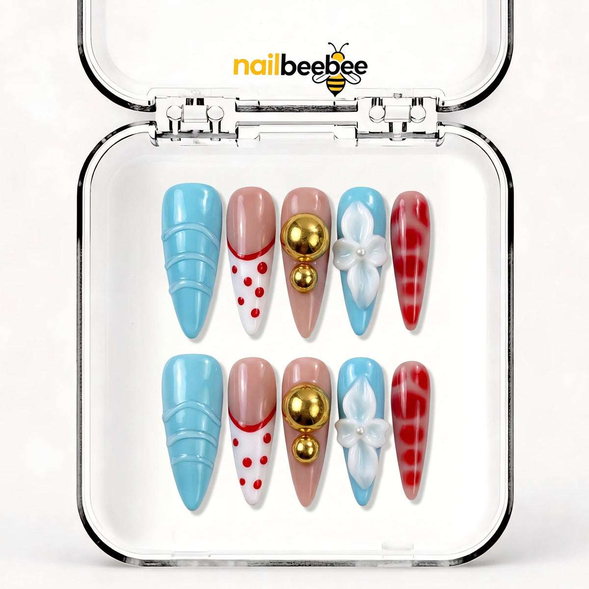 NB-S33 Handmade Medium Stiletto Acrylic for Date Night,Travel