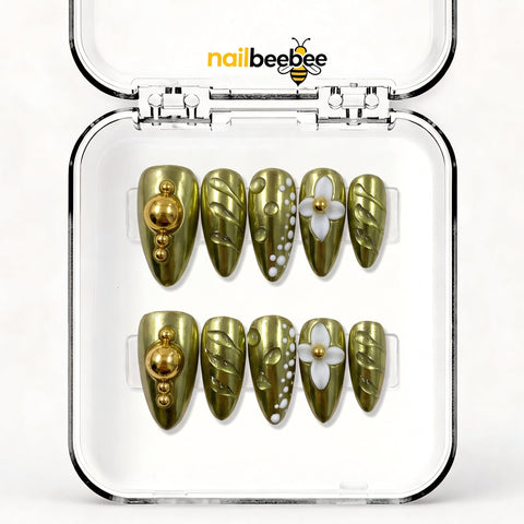 NB-X73 Handmade Short Almond Acrylic for Date Night,Travel