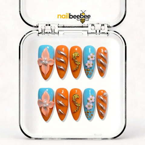 NB-X80 Handmade Short Almond Acrylic for Date Night,Travel