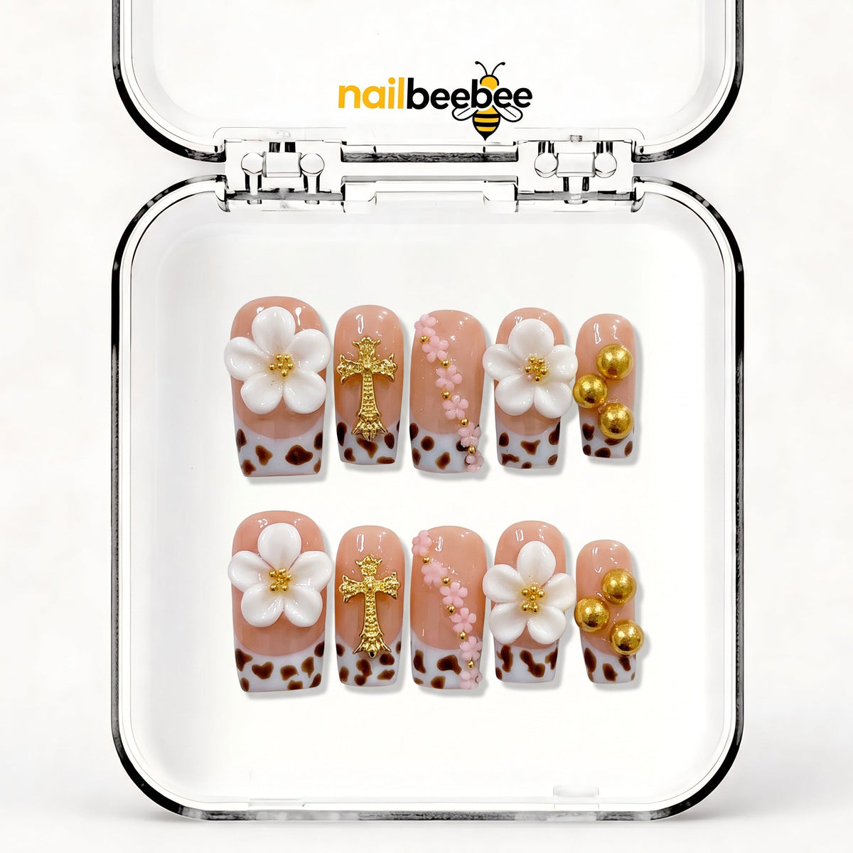 NB-Z6 Handmade Short Square Acrylic for Date Night,Travel
