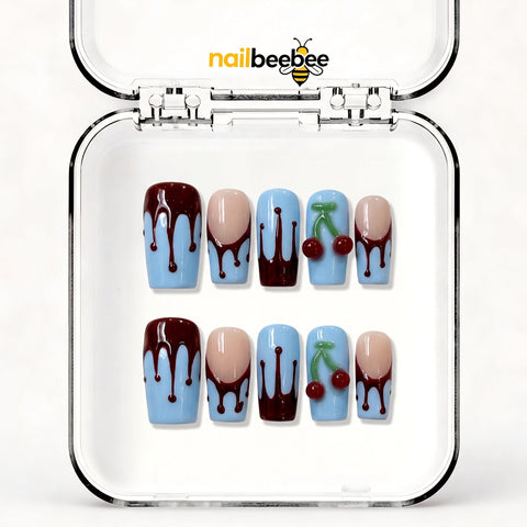 NB-Z47 Handmade Short Square Acrylic for Date Night,Travel
