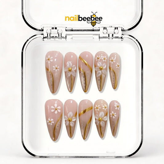 NB-S15 Handmade Medium Stiletto Acrylic for Date Night,Travel