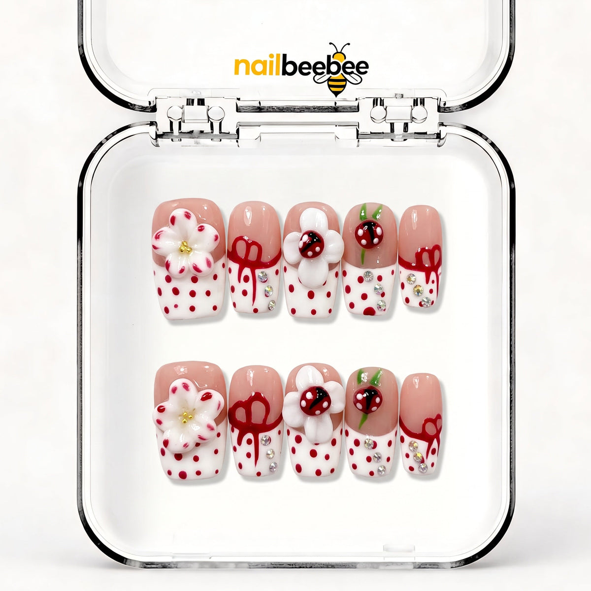 NB-D13 Handmade Short Square Acrylic for Date Night,Travel