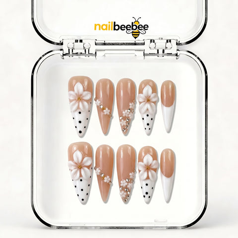 NB-S222 Handmade Medium Stiletto Acrylic for Date Night,Travel
