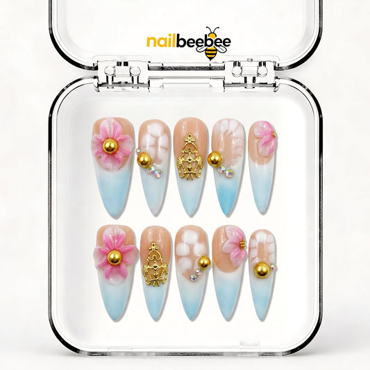 NB-S95 Handmade Medium Stiletto Acrylic for Date Night,Travel