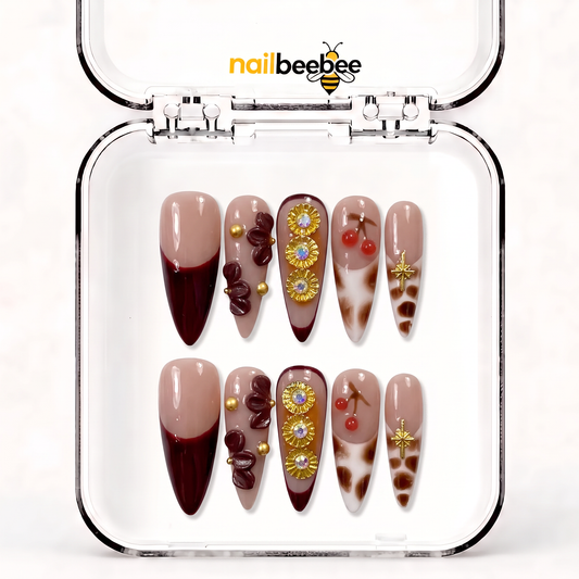NB-S35 Handmade Medium Stiletto Acrylic for Date Night,Travel