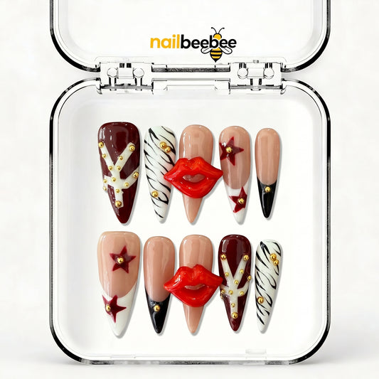 NB-S293 Handmade Medium Stiletto Acrylic for Date Night,Travel