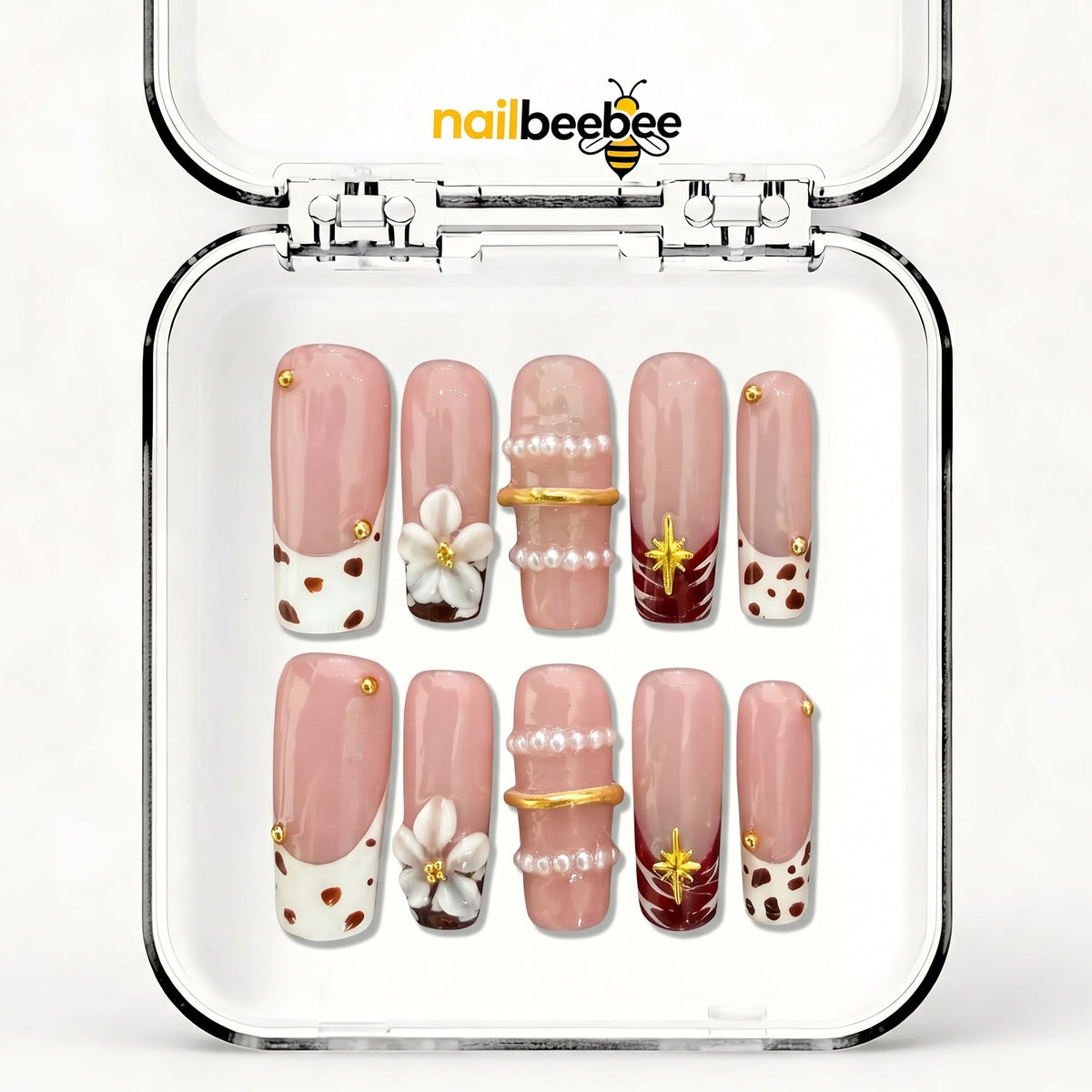 NB-Z271 Handmade Short Square Acrylic for Date Night,Travel
