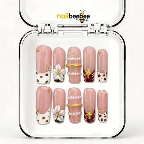 NB-Z271 Handmade Short Square Acrylic for Date Night,Travel