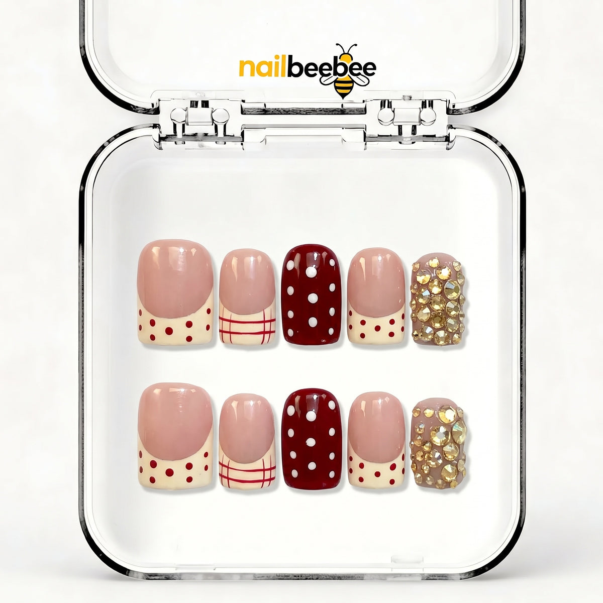 NB-D201 Handmade Short Square Acrylic for Date Night,Travel