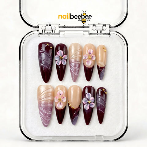 NB-S204 Handmade Medium Stiletto Acrylic for Date Night,Travel