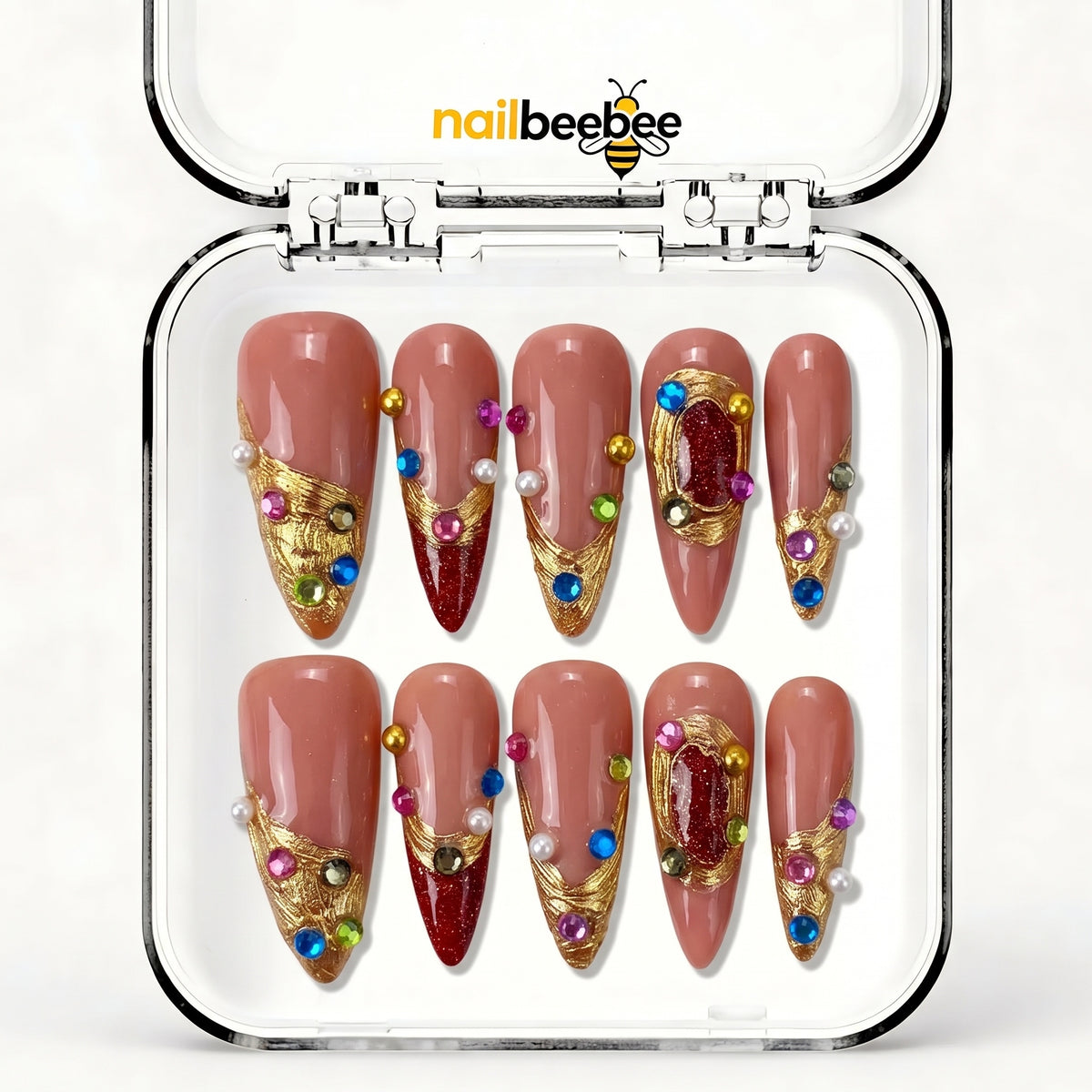 NB-S236 Handmade Medium Stiletto Acrylic for Date Night,Travel