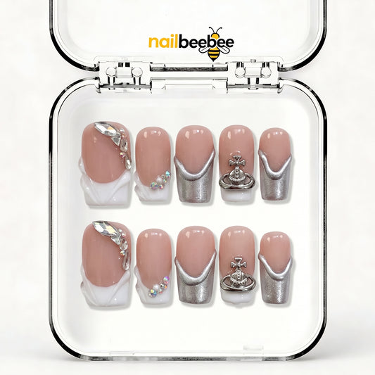 NB-D166 Handmade Short Square Acrylic for Date Night,Travel
