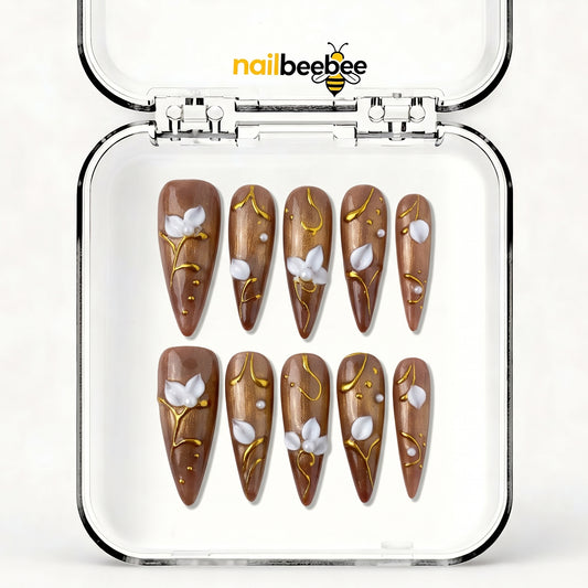 NB-S247 Handmade Medium Stiletto Acrylic for Date Night,Travel