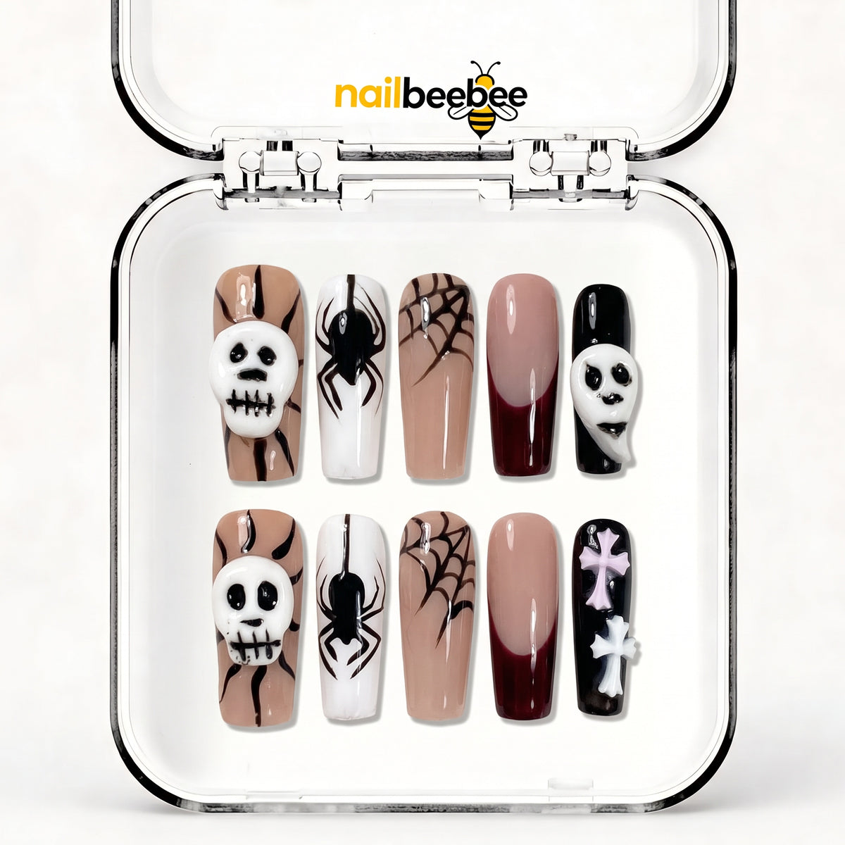 NB-Z143 Handmade Short Square Acrylic for Date Night,Travel