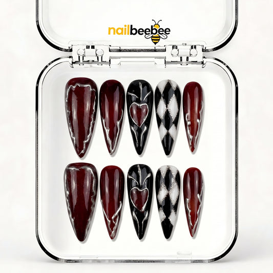NB-S248 Handmade Medium Stiletto Acrylic for Date Night,Travel