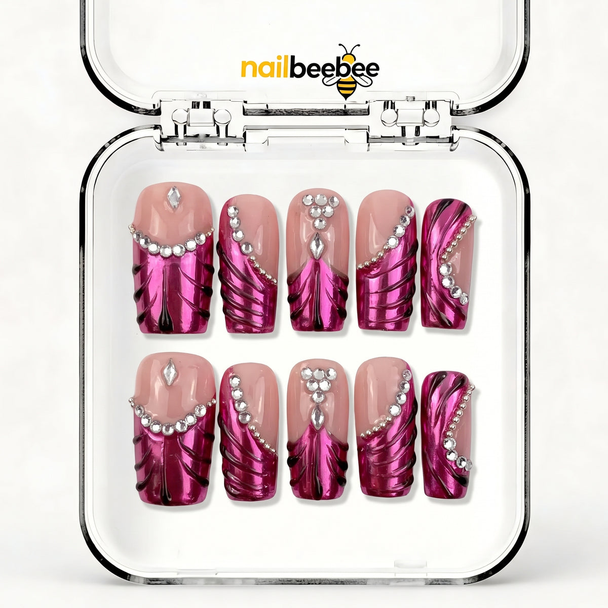 NB-D156 Handmade Short Square Acrylic for Date Night,Travel