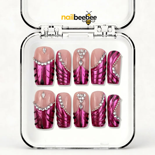 NB-D156 Handmade Short Square Acrylic for Date Night,Travel