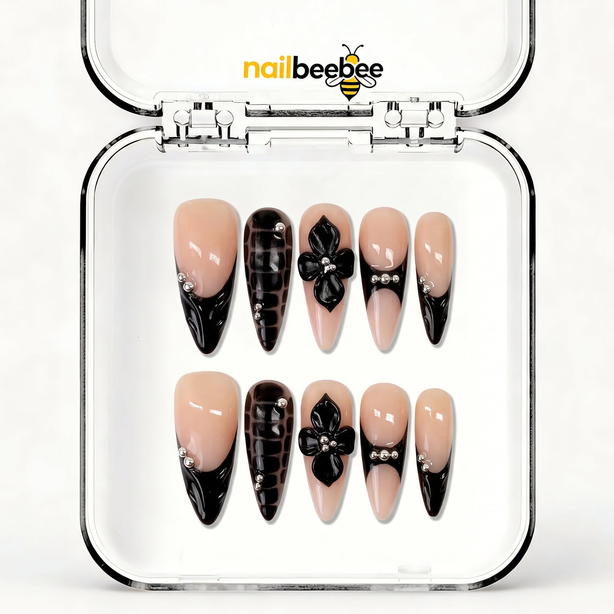 NB-S245 Handmade Medium Stiletto Acrylic for Date Night,Travel