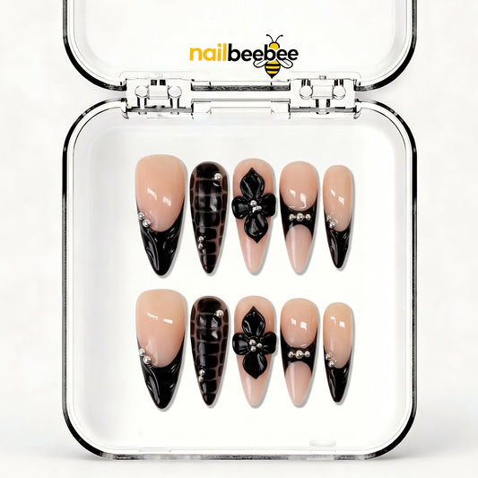 NB-S245 Handmade Medium Stiletto Acrylic for Date Night,Travel