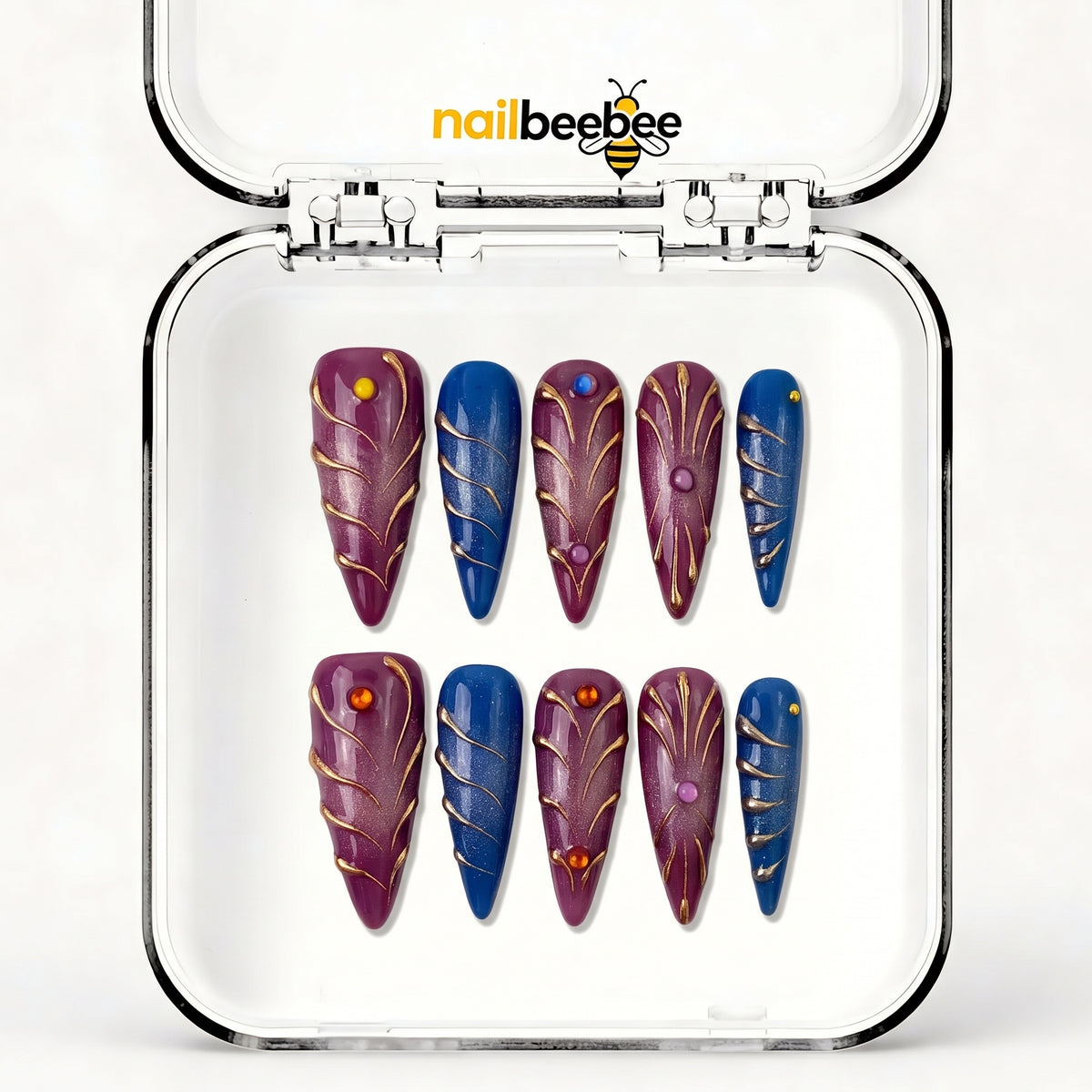 NB-S231 Handmade Medium Stiletto Acrylic for Date Night,Travel
