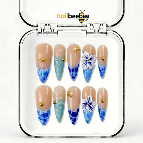 NB-S251 Handmade Medium Stiletto Acrylic for Date Night,Travel