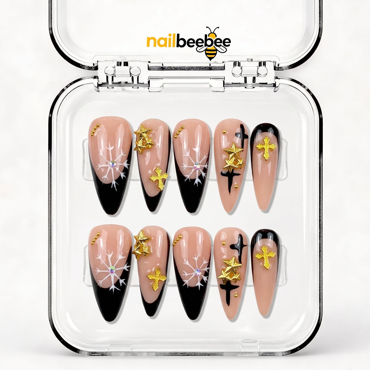 NB-S158 Handmade Medium Stiletto Acrylic for Date Night,Travel