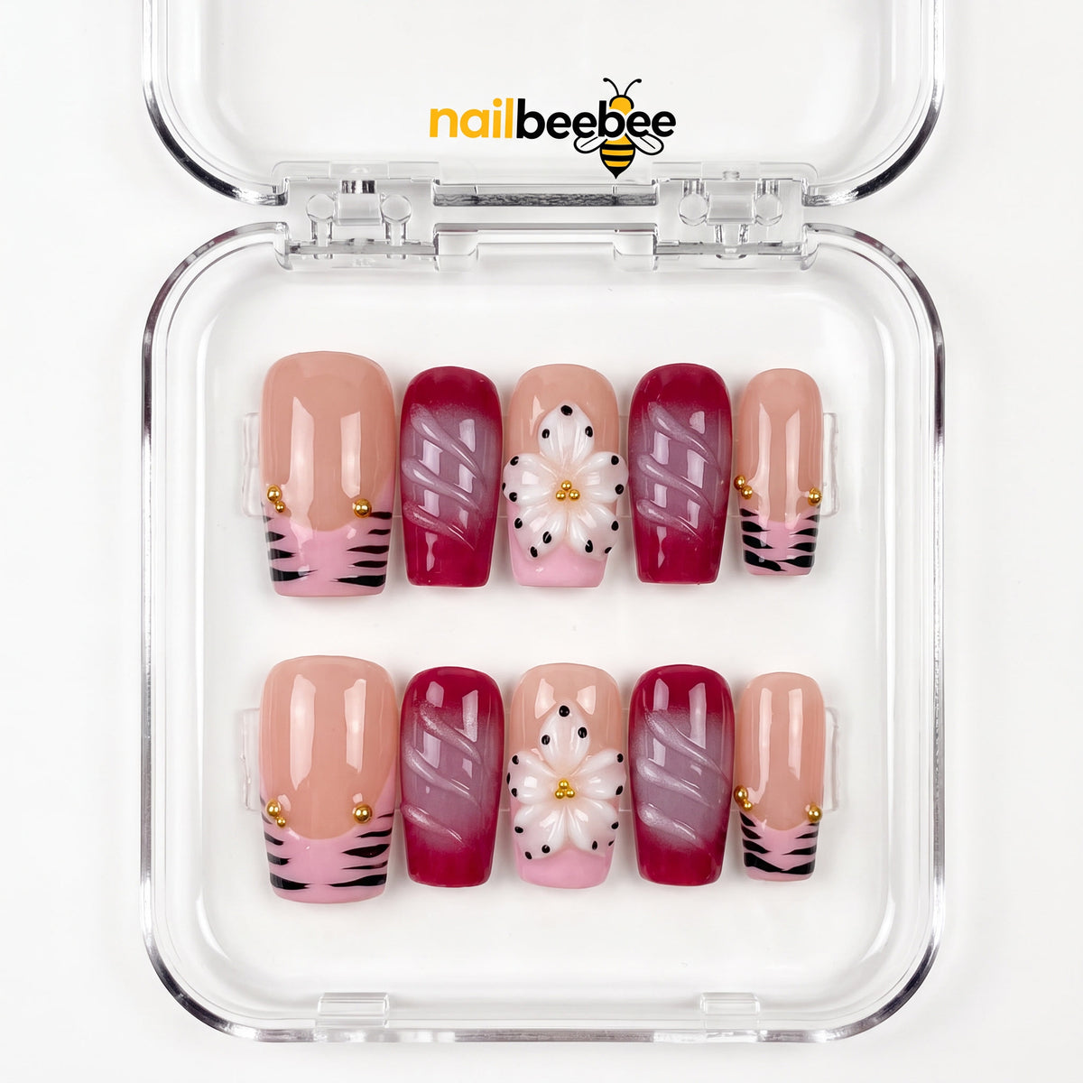 NB-D53 Handmade Short Square Acrylic for Date Night,Travel