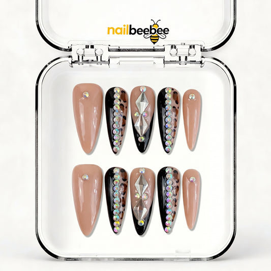 NB-S267 Handmade Medium Stiletto Acrylic for Date Night,Travel
