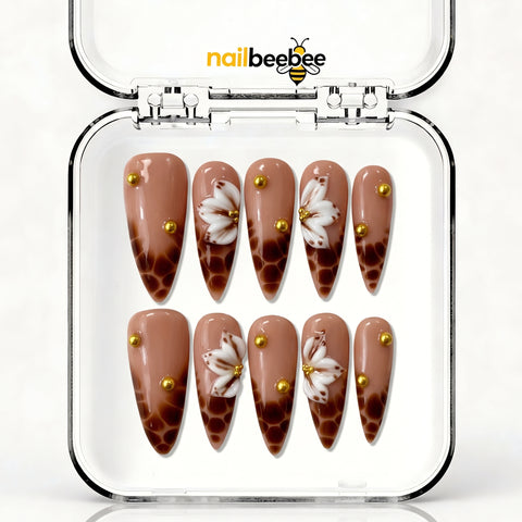 NB-S210 Handmade Medium Stiletto Acrylic for Date Night,Travel