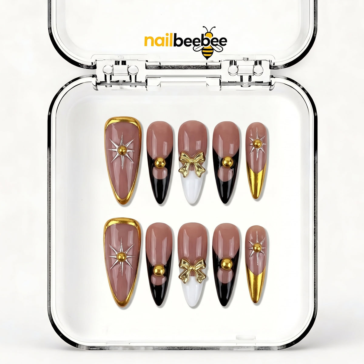 NB-S264 Handmade Medium Stiletto Acrylic for Date Night,Travel