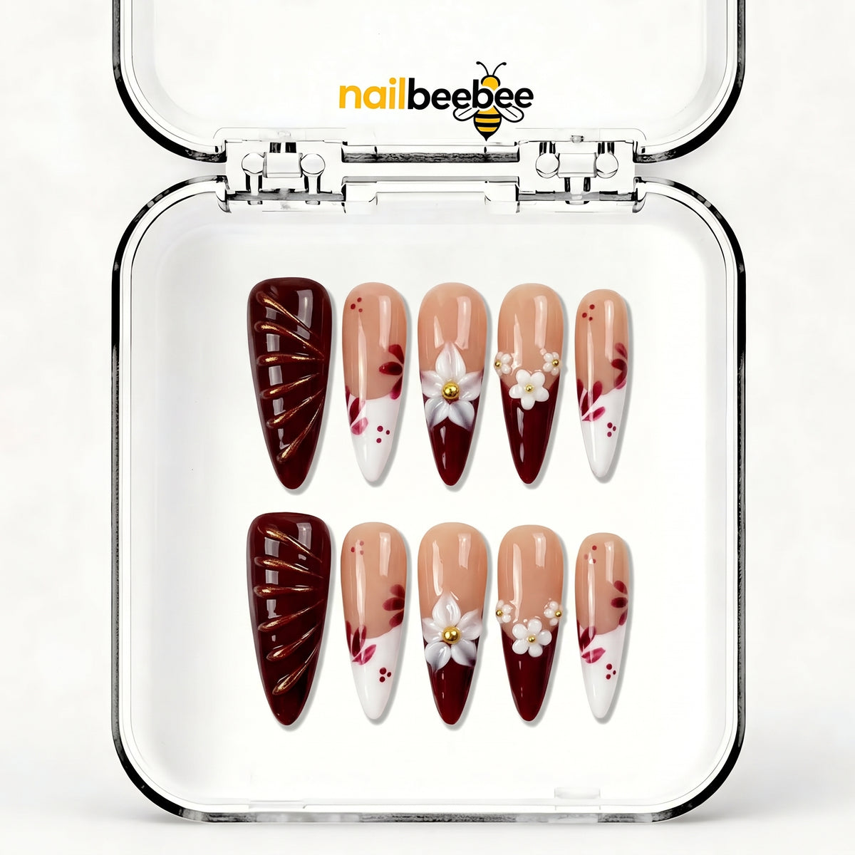 NB-S277 Handmade Medium Stiletto Acrylic for Date Night,Travel