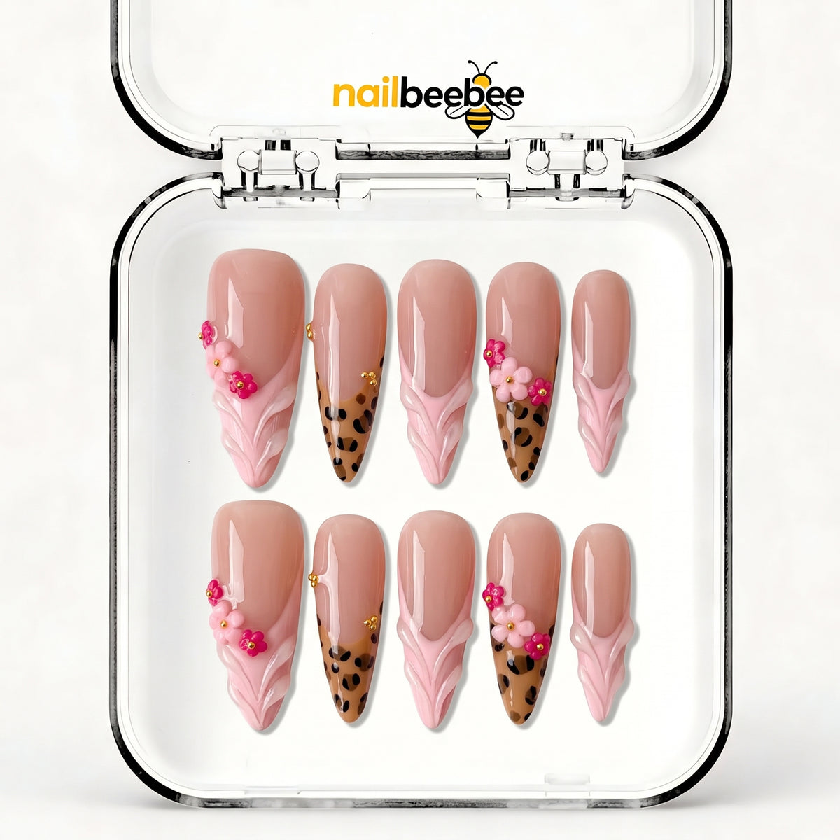 NB-S280 Handmade Medium Stiletto Acrylic for Date Night,Travel