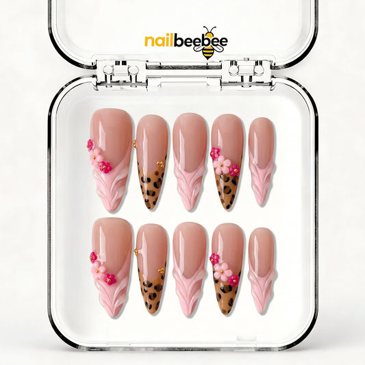 NB-S280 Handmade Medium Stiletto Acrylic for Date Night,Travel