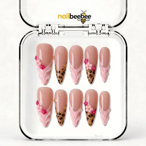 NB-S280 Handmade Medium Stiletto Acrylic for Date Night,Travel