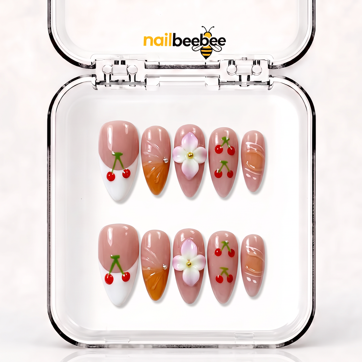 NB-X85 Handmade Short Almond Acrylic for Date Night,Travel